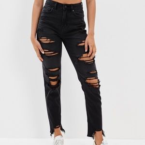 Black denim jeans